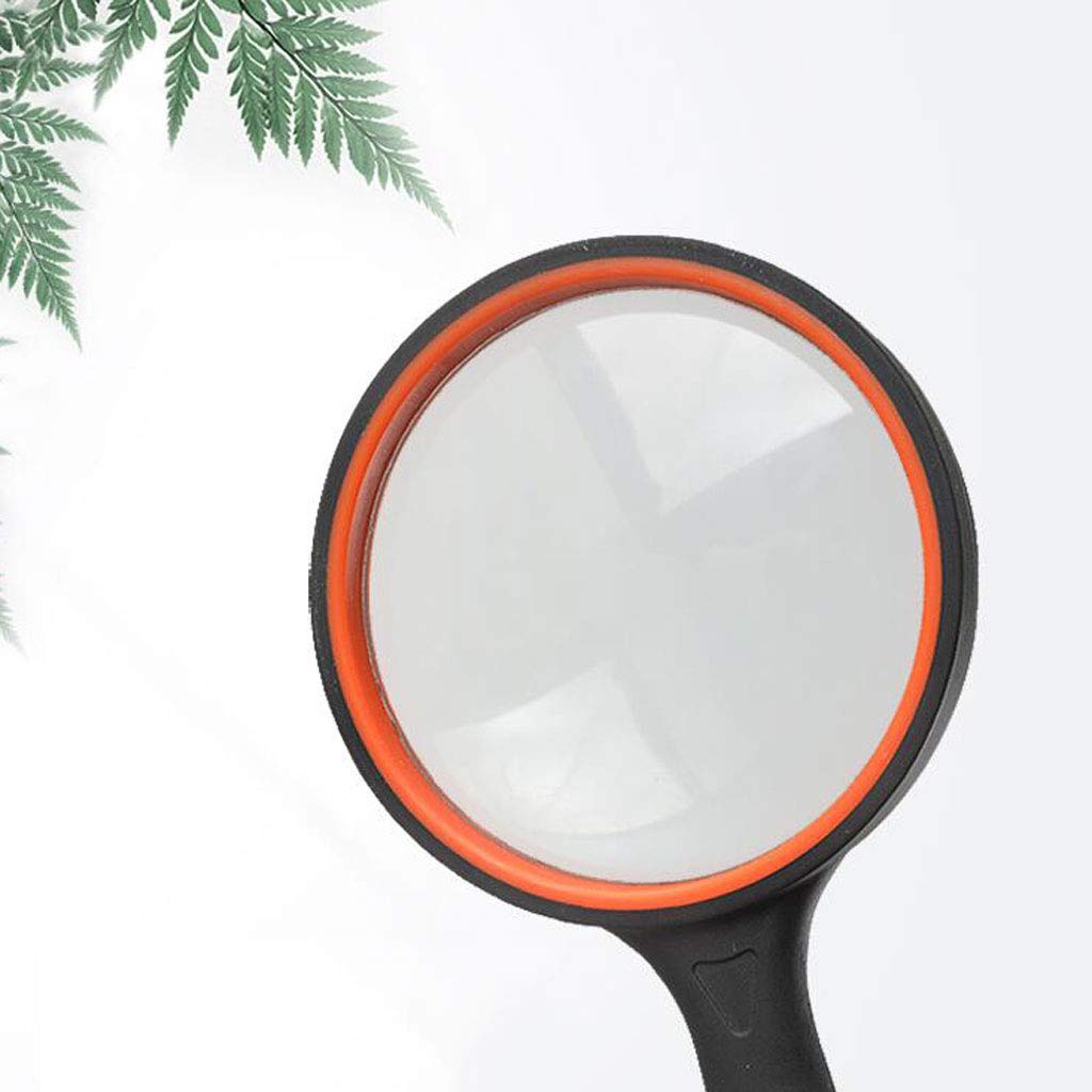 20X Lupa antideslizante de mano 100MM Lente grande HD Lectura Lupa portátil, 20x Lupa de mano con luz LED HD 10 Niños mayores Alumnos con visor de insectos Anciano leyendo 30 Portátil 100 Alto 1 The