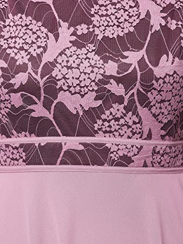 Image of Miss Chase Women's Round Neck Cap Sleeves Lace Knee -Long Skater Dress