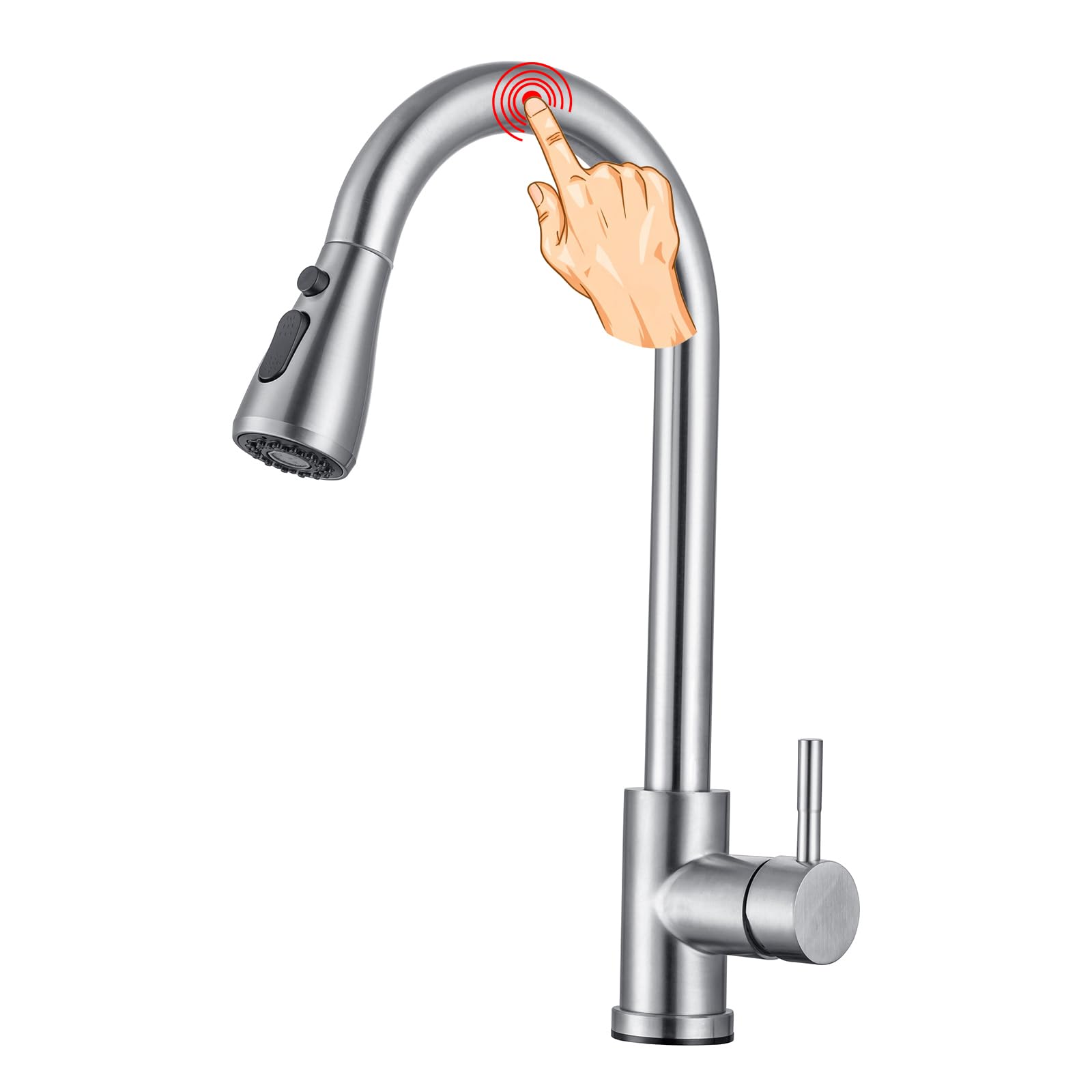 XJTNLB Grifo Cocina Fregadero Oro Cepillado con Sensor