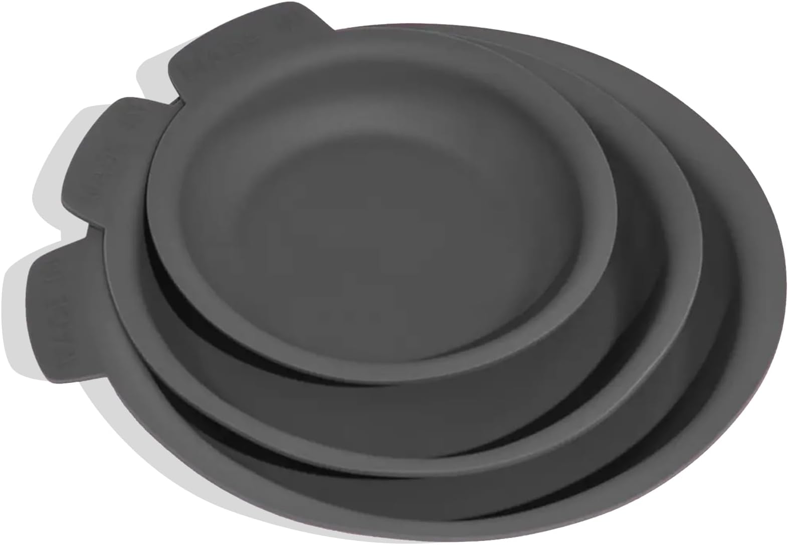 Cookware | 3 Piece Set (Includes 8",10",12") Frying Pan Protectors | Graphite | Molded Silicone | Dishwasher Safe