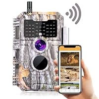 BlazeVideo WLAN Wildkamera Fotofalle WiFi Beutekamera Wildtier Jagdkamera Überwachungskamera 64MP 2304x1296 H.264 MP4/MOV Video mit unsichtbare Nachtsicht Bewegungsmelder