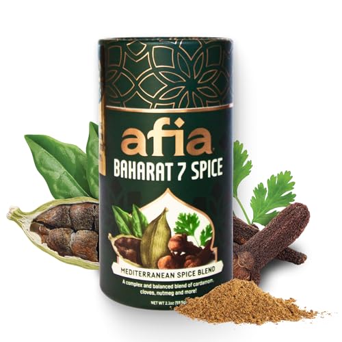 Afia - Baharat Spice Blend | Baharat 7 Spice Mix for Kofta, Kebab, Grilled Meat Seasoning | Premium Seasoning with Top Notes of Cinnamon and Clove (1pk, 2.1oz)