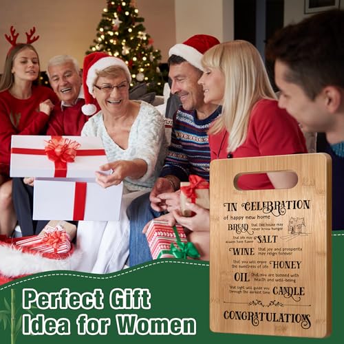 Image of Housewarming Gifts for Happy New House, House Warming Gifts New Home Gift, New House Cutting Board, First Home Gifts for Neighbor, Realtor Closing Gifts for Home Buyers