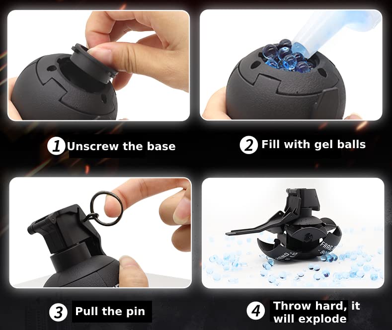 Grenade Airsoft Gel Blaster Army Toy Foam Dart Ball Bomb Cosplay Battle Game BB Gamer Boys Teen Gift Role Play - Image 3