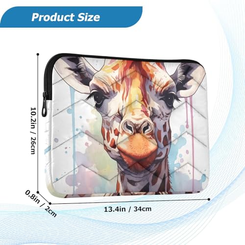 Funda para portátil 13-14 pulgadas impermeable con diseño jirafa miniatura 3