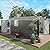 10 x 14 FT Outdoor Storage Shed, Large Metal Lockable Storage House with Air Vent, Clear Window Garden Tool Shed for Bicycles, Tools, Lawnmowers, Backyards, Patios, Lawns (10 x 14 FT)
