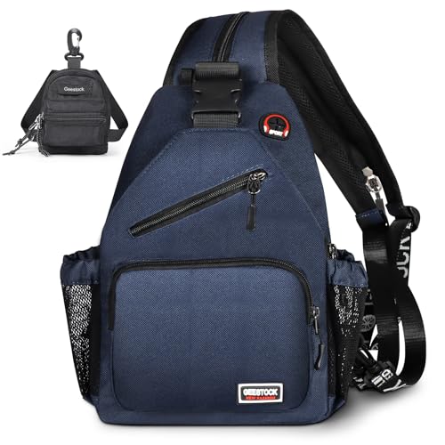 Geestock Convertible Crossbody Bag Navy Blue Large