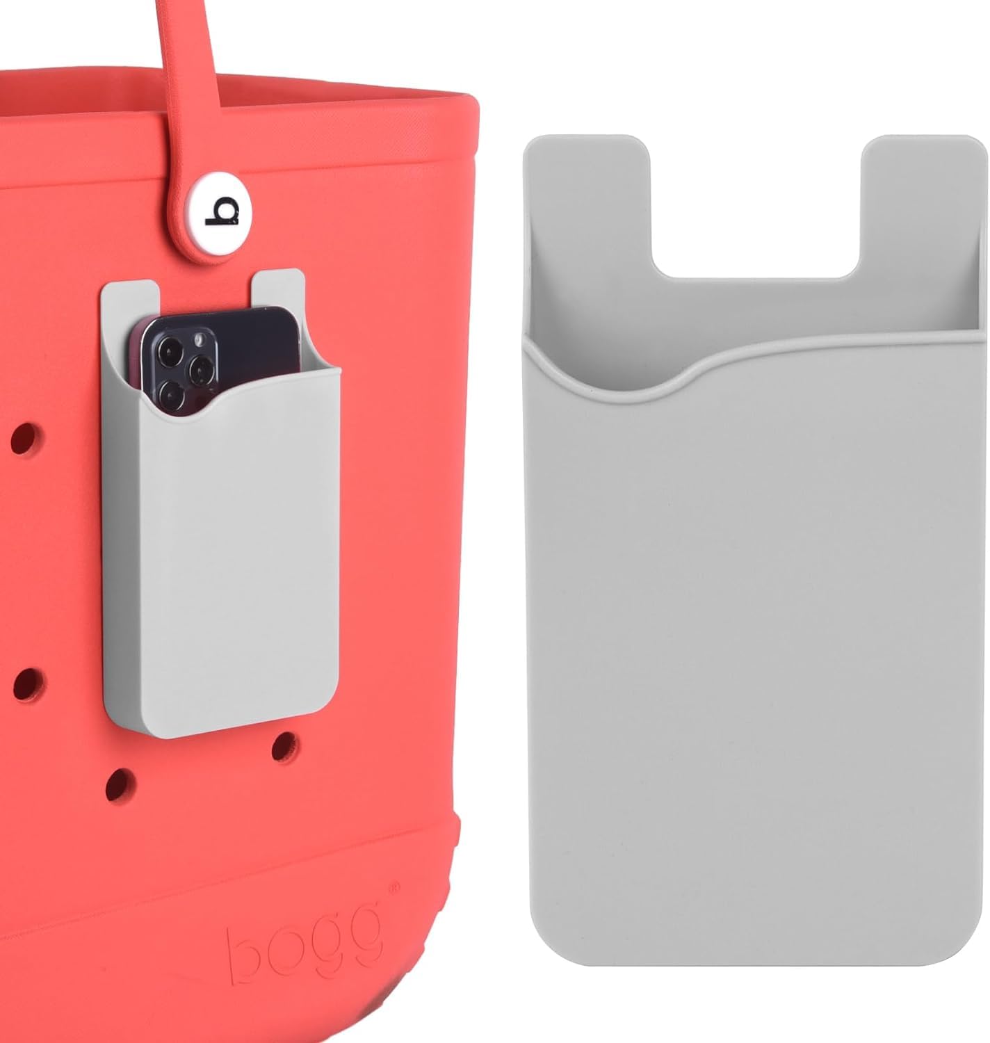 Raymall Accessories Phone Holder for Bogg Bag, Universal ABS Hard Plastic Cell Phone Case Holder Compatible with L/XL Simple Modern and XL Bogg Beach