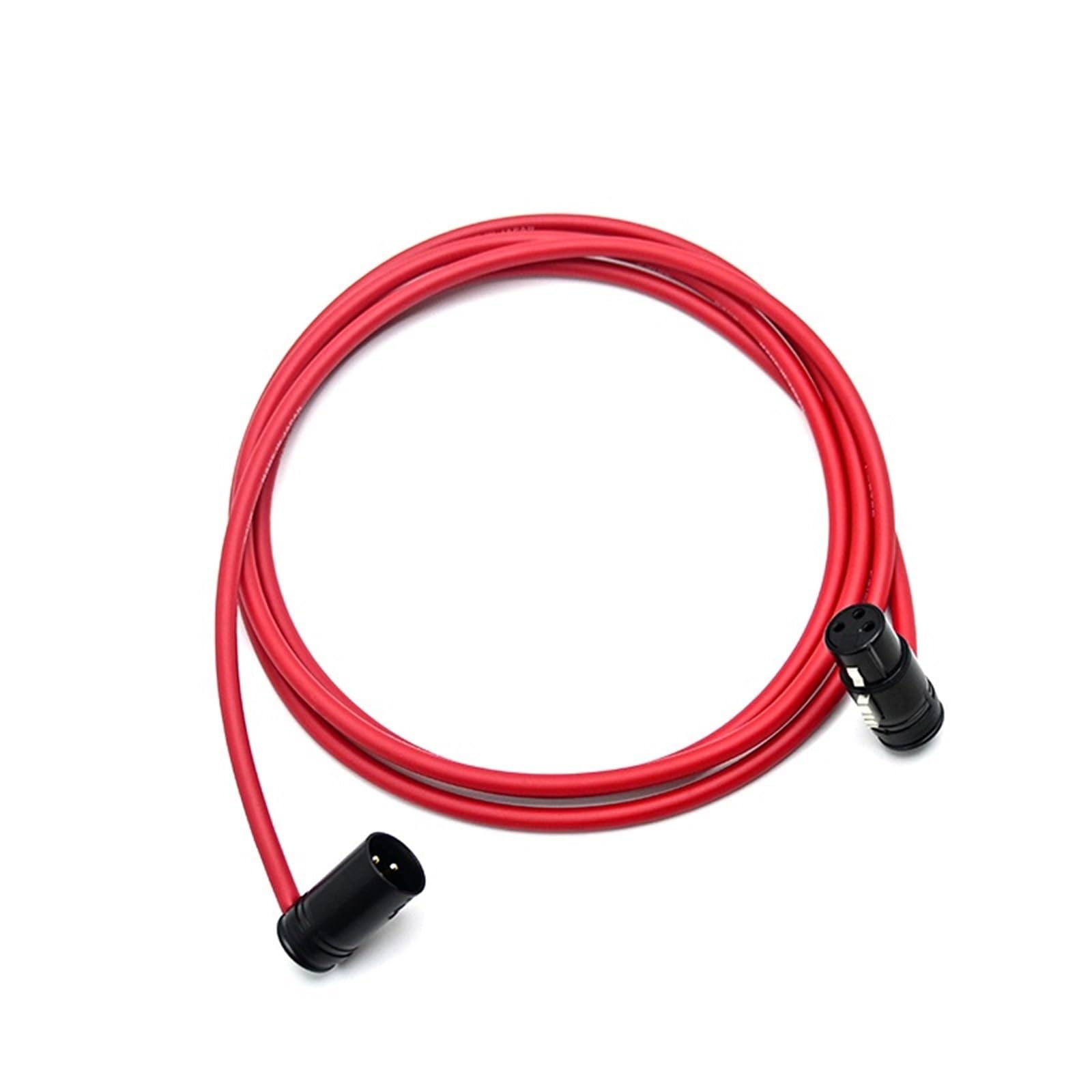 0,5 m, 1 m, 1,5 m, 1,5 m, 2 m, 3 m, 3 m, 5 m, kabel krosowy do mikrofonu audio i oświetlenia DJ(Red, 3 metry)