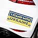 5 Pack 7 Inch Long I Stand with Ukraine Sticker, Ukrainian Flag Color Waterproof Bumper Sticker. Support Ukraine Decal Pray for Ukraine Stickers Decal, Car Bumper Sticker