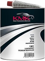 KMK 1901 Lightweight Premium Body Filler Quart - Italian Polyester Putty for Easy Car Dent Repair, Fast Sanding & No Shrinkage