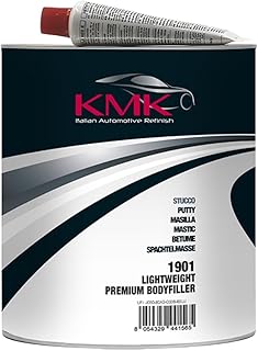 KMK 1901 Lightweight Premium Body Filler 0.9L (Quart) – Automotive Polyester Putty for Car Dent Repair, Easy Sanding & Excellent Adhesion – Made in Italy