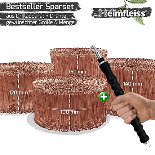 Drillapparat Heimfleiss Driller mit verkupfertem Rödeldraht 1,0 x 100-160 mm
