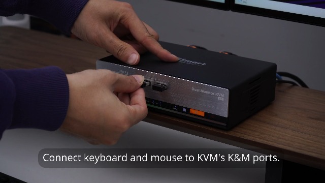 Image of TESmart 8K@60Hz HDMI KVM Switch 2 Monitors 2 Computers USB 3.0, HDMI KVM Switch Dual Monitor 4K@144Hz for Gaming Dock, Support EDID, Gigabit Network, Hotkey Switch, Audio & Mic with All Input Cables