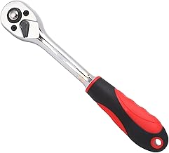 Chave de soquete, resistente à ferrugem portátil 72 dentes haste reta chave de liberação rápida CRV para porcas(3/8 pol. M (use com broca de 10 mm))