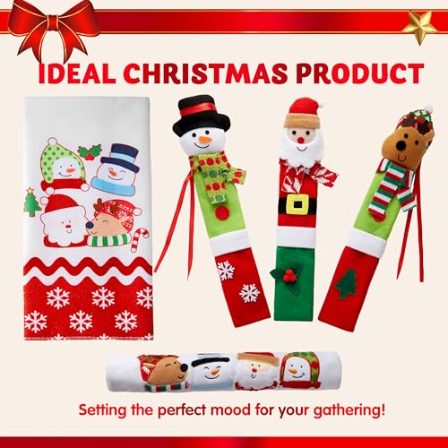 JOYIN 5 Pieces Christmas Kitchen Appliance Handle Covers for Kitchen Refrigerator Microwave Oven Dishwasher Decoration, Xmas Indoor Décor, Party Favor Supplies. - Image 5