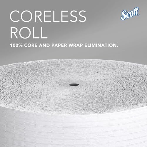 Scott Professional Coreless Jumbo Roll Toilet Paper, Bulk, 12 Rolls (07005) | High-Capacity, 2300'/Roll, Septic Safe, Standard Tier, Compatible with Coreless Jumbo Roll Toilet Paper Dispensers - image 4