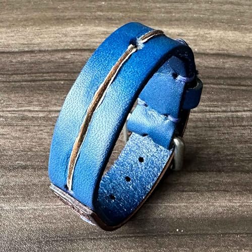 Punk Rock Retro Adjustable Belt Buckle Wristband Split Design Pu Leather Cuff Bracelet4