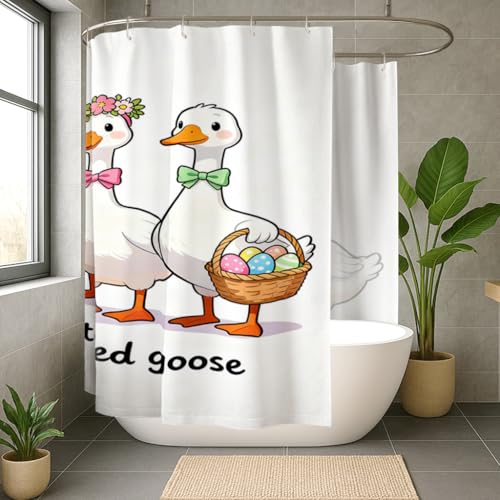 Rideau de douche extra large polyester imperméable blanc grand format 274x183 - 4