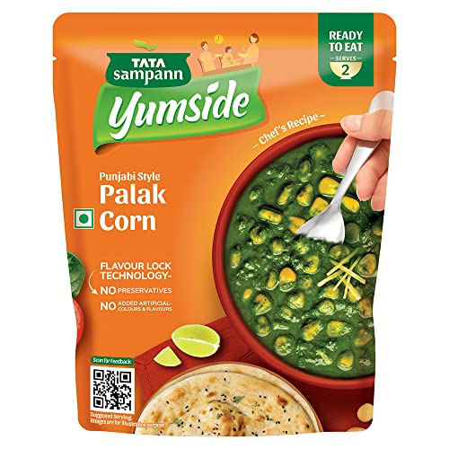 Tata Sampann Yumside Punjabi Style Palak Corn | Ready To Eat Meal | Heat In 60 Secs I Serves 2 Pax | 285g For Rs. 97 @ 30 %