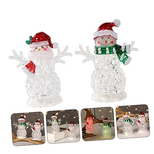 Zerodeko 6 Peças Iluminação de Natal decorações brilhantes decoração de mesa decorações de Natal pre