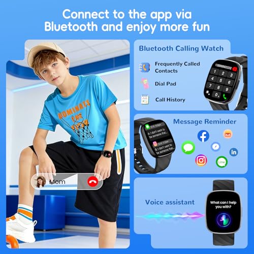 Transformers Kids Smart Watch for Boys & Girls, 1.78" HD Touchscreen Fitness Tracker with Heart Rate & Sleep Monitor, Sports Activity Watch with Pedometer, Birthday Gift for 5-16 Year Olds - image 4