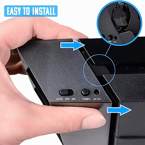 PS4 Cooling Fan External USB Turbo Cooler Automatic 5 Fan Cooling System For Playstation 4 (PS4 Original) - Thumbnail 6