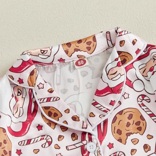 DuAnyozu Merry Christmas Pajamas Set Toddler Girl Pjs Feather Trim Long Sleeve Shirt Kids Pants Winter Little Girls Clothes3