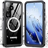 ANTSHARE Magnetic for Samsung Galaxy S25 FE Case, Waterproof with Built in Screen Protector & Camera Protection, [Compatible with MagSafe] [IP68 Underwater], Full Body Rugged Phone Case 6.7'' - Black