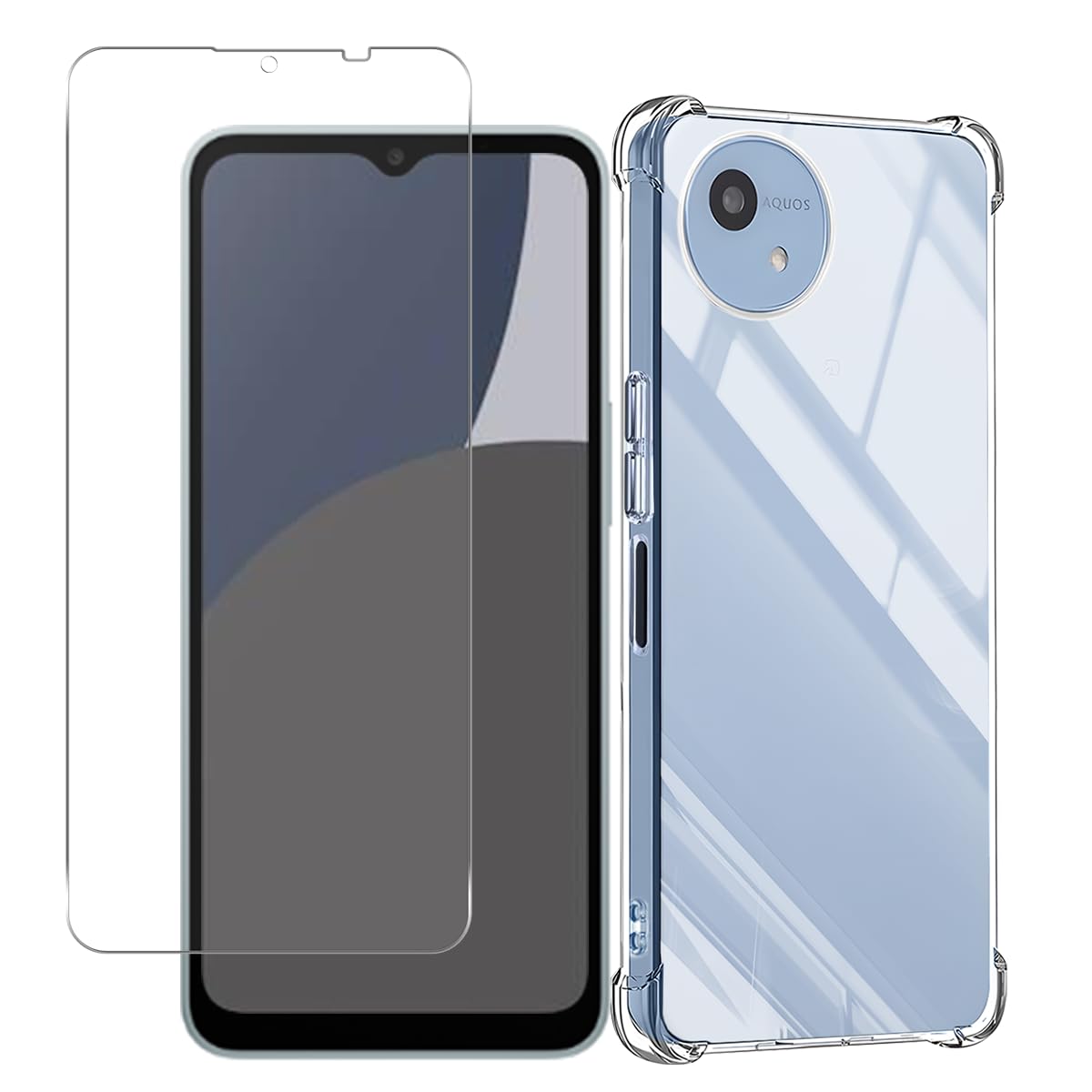 Amazon | Wekrsu 対応 AQUOS Wish 5 ケース + ガラスフィルム aquos