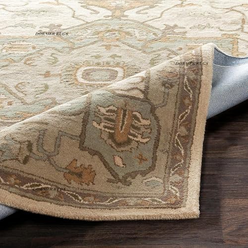 Image of 9x12 Ft Woolen Floor Rug - Oversized Hand-Tufted Wool Carpet for Elegant Home Interiors