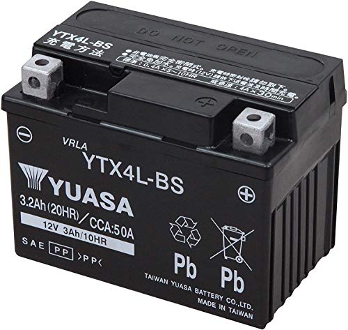 TAIWAN YUASA BATTERY ユアサ YTX4L-BS互換 バイク用 バッテリー 国内液入り 充電済み