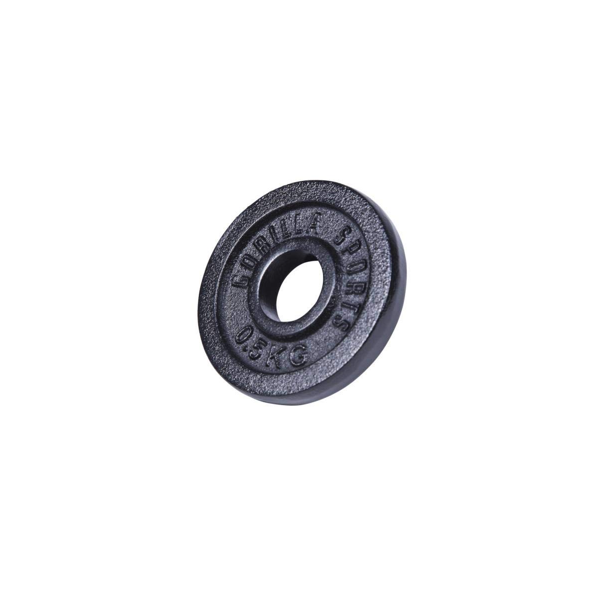 Disques de poids en fonte noire/argent - De 0,5 KG à 30 KG