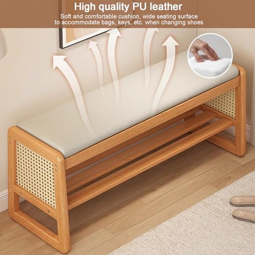 Étagère à chaussures polyvalente et banc d'entrée confortable avec coffre