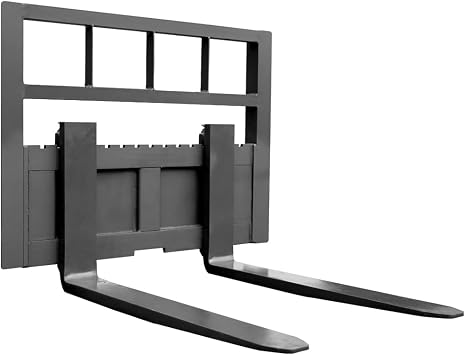 Mini Skid Steer Pallet Forks Attachment, 588mm Width | Heavy Duty Adjustable Pallet Fork Attachment for Mini Skid Steer Loaders