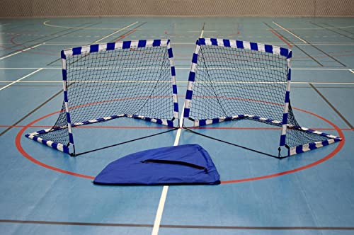 Navaris - Filet D'Entraînement Pliable 2,4 X 2,4 M - Cage Football Américain / Handball / Football - 5 Cibles + Sac Transport