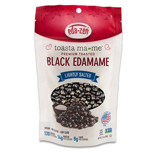 Eda-Zen Black Toasted Edamame, Lightly Salted, 3.5 Ounce (Pack of 6)