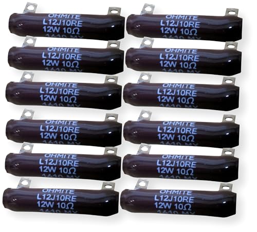 Résistance tubulaire bobinée 10 Ohms 12W Ohmite pour applications industrielles