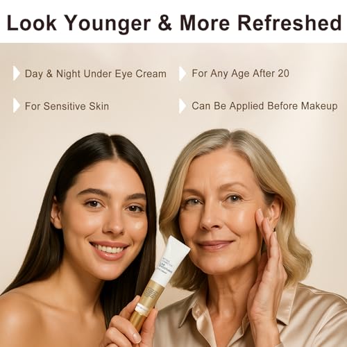 Instant Eye Tightener with Brush, Perfection Firming Lift Cream Temporary Eye Tightener for Under Eye Bags, Puffiness, Fine Lines & Wrinkles, Firms and Smooths for All Skin Types, 0.67 oz (0.53 OZ)