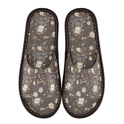 KLL Spa Shower Slippers Indoor Washable Non-Slip Bedroom Shoes for Airplane Guests Party 9-10 Cute Gorilla Brown