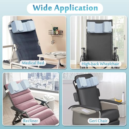 AOSSA Surgery Pillow for Sleeping Upright, Head & Neck Support Positioner for Post Eye, Facial, or Dental Surgery, Recovery Pillow for Back Sleep Training and Face Stability