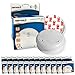 Produktbild 12x Nemaxx WL2 Funkrauchmelder Rauchmelder Brandmelder Set Funk koppelbar vernetzt - nach EN 14604 + 12x Nemaxx NX1 Quickfix Magnetbefestigung