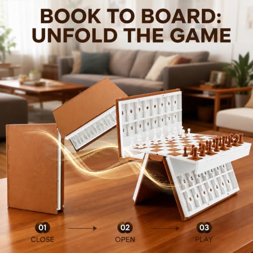 Set de Ajedrez 3D Plegable con Tablero Magnético miniatura 2