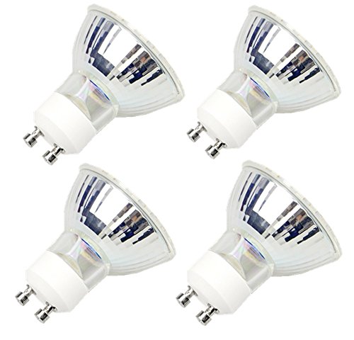 4er Pack Glühlampe GU10 LED 5W (50W äquivalent) Halogen-Birnen Wechselstrom 85-265V Scheinwerfer mit 400 Lumen 120 ° Öffnungswinkel-Scheinwerfer SMD 2835 super heller Glaskörper Warmweiß Cover