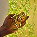 Ausolee Solar Lichterkette Aussen, Weidenblatt Lichterkette 100LED 10M/32Ft,Wasserdicht Solarlichterkette,Lichterkette Au&szlig;en f&uuml;r Hochzeit, Zaun,Partys, gartendeko f&uuml;r drau&szlig;en (Weidenbl&auml;tter, 10M)