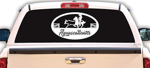 Miniatura 4 de Pegatinas de vinilo para carros diseño Charro de México, Calcomanias para Trocas y Carros (14 x 8 pulgadas, Aguascalientes)
