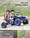 ELEMARA 24V 2 Seater XL Ride on Car for Kids with Remote,10AH Powered Electric Off-Road UTV,4WD 4.5mph Electric Vehicle Toy Max 140lbs with Remote,Bluetooth,LED,3 Speeds,Storage for 3-8