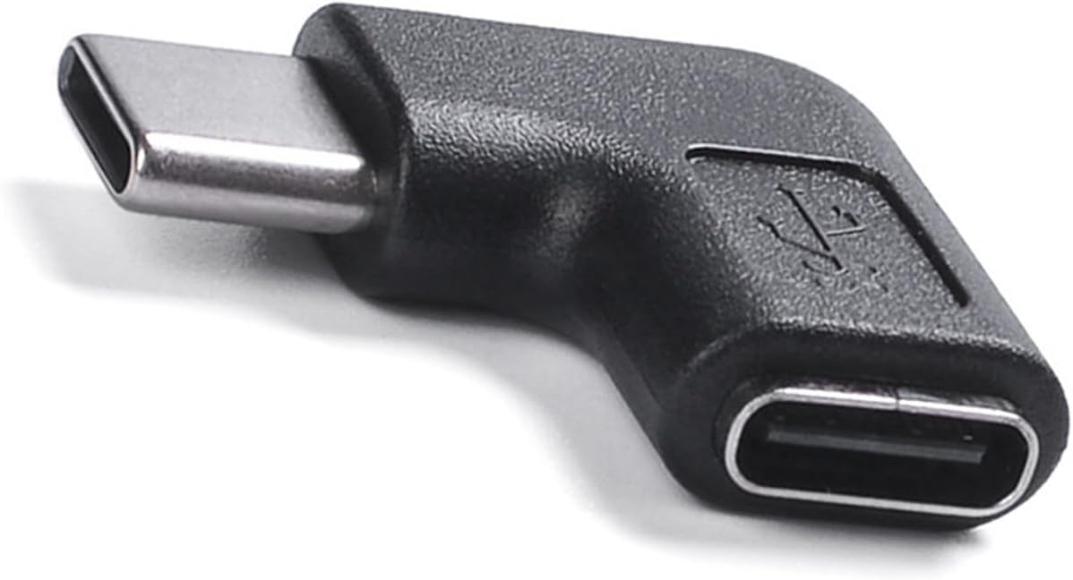 Right Angled Type C Coupler 10Gbps Fast Speed USB C Female to Male Adapter 5A Charging for Electronics Gadgets Black Type Female to Male Adapter