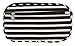 Vaultz VZ03816 Locking Diabetic/Medicine Soft Organizer Case, Multiple Zipper Pockets, Combination Lock, 5.7 x 2.2 x 9.25 Inches, Black/White Stripe