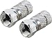 Produktbild Schwaiger GmbH -FSW7002 531- HQ F-Aufdrehstecker 2-er Set mit Dichtung/ 7 mm Durchmesser/für Koaxialkabel/Verbindung von Stecker und Kabel/ 2 Stück/Silber